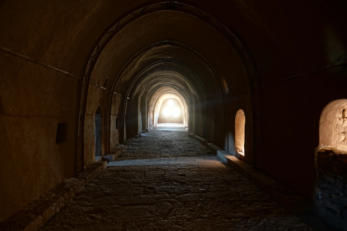 Zellengang des Simeonsklosters (Deir Anba Hadra) in Assuan