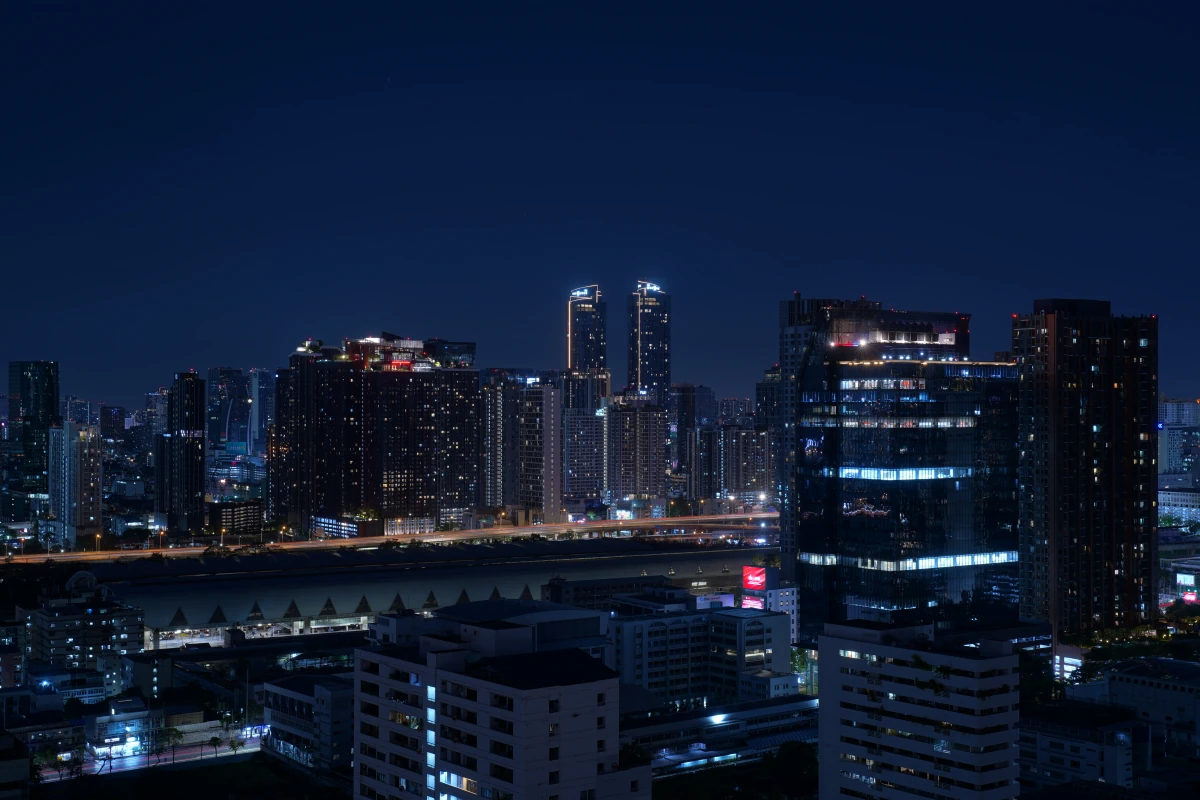 Blick vom Above Eleven in Bangkok nach Südwesten