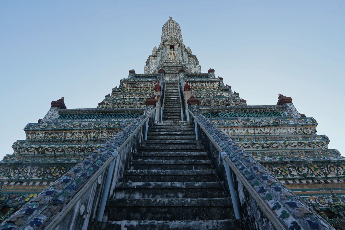 Spitze von Wat Arun in Bangkok