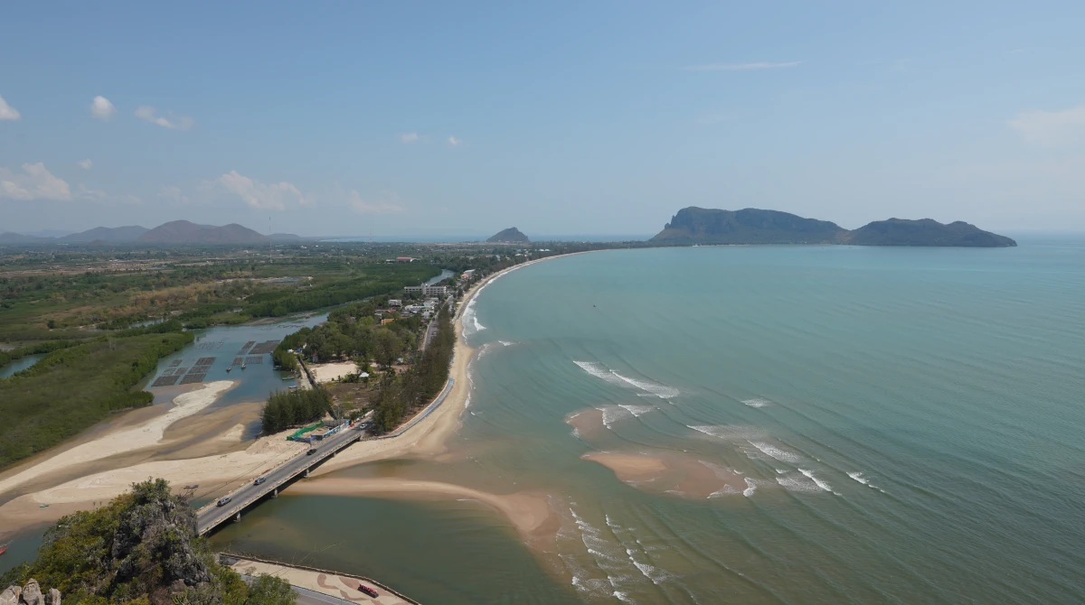 Aussicht vom Wat Khao Chong Krachok Richtung Wat Ao Noi